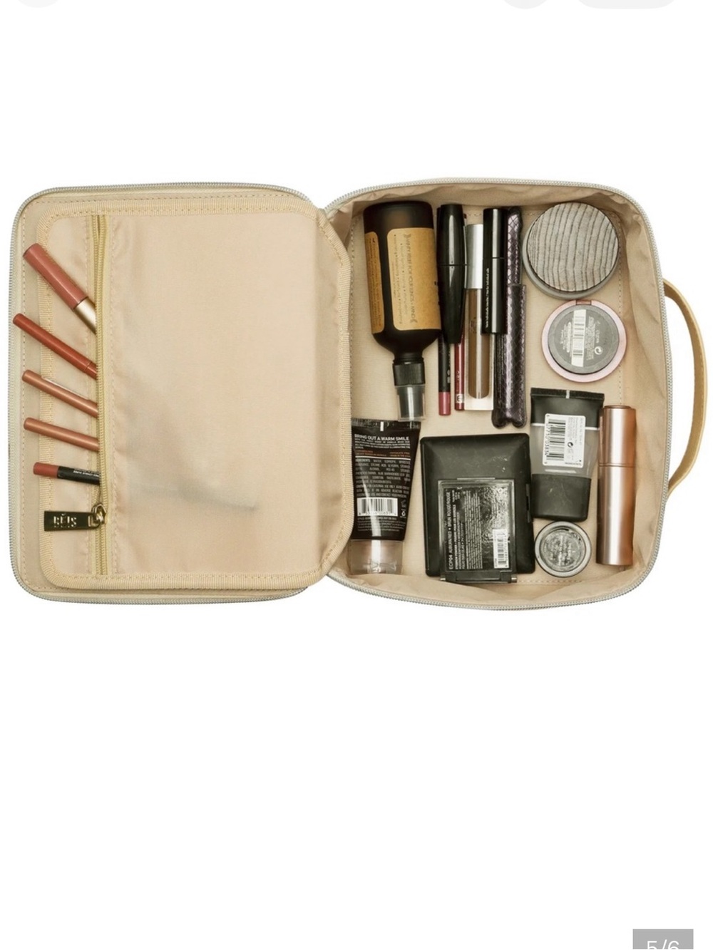 BEIS COSMETIC CASE IN BEIGE